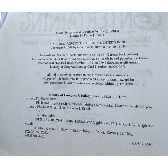 Fix-It And Forget-It Recipes For Entertaining Spiral Cookbook - Picture 4 of 7